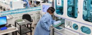 Employees work in the Core Lab at BJC Institute of Health in for pathology and immunology.