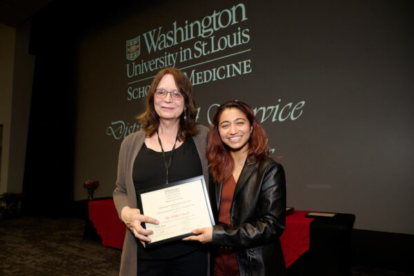 Dr. Erika Crouch honored by medical students at Distinguished Service Teaching Awards Ceremony